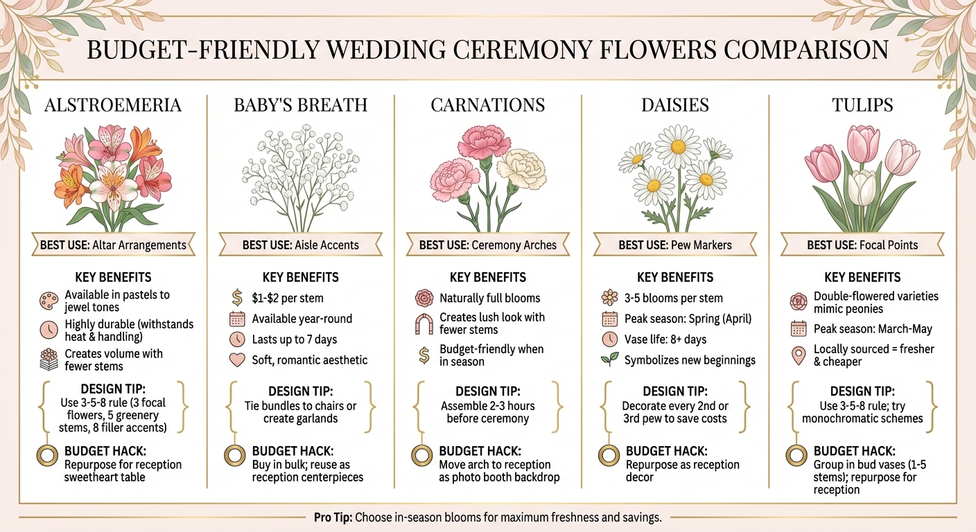 Budget-Friendly Wedding Ceremony Flowers Comparison Guide
