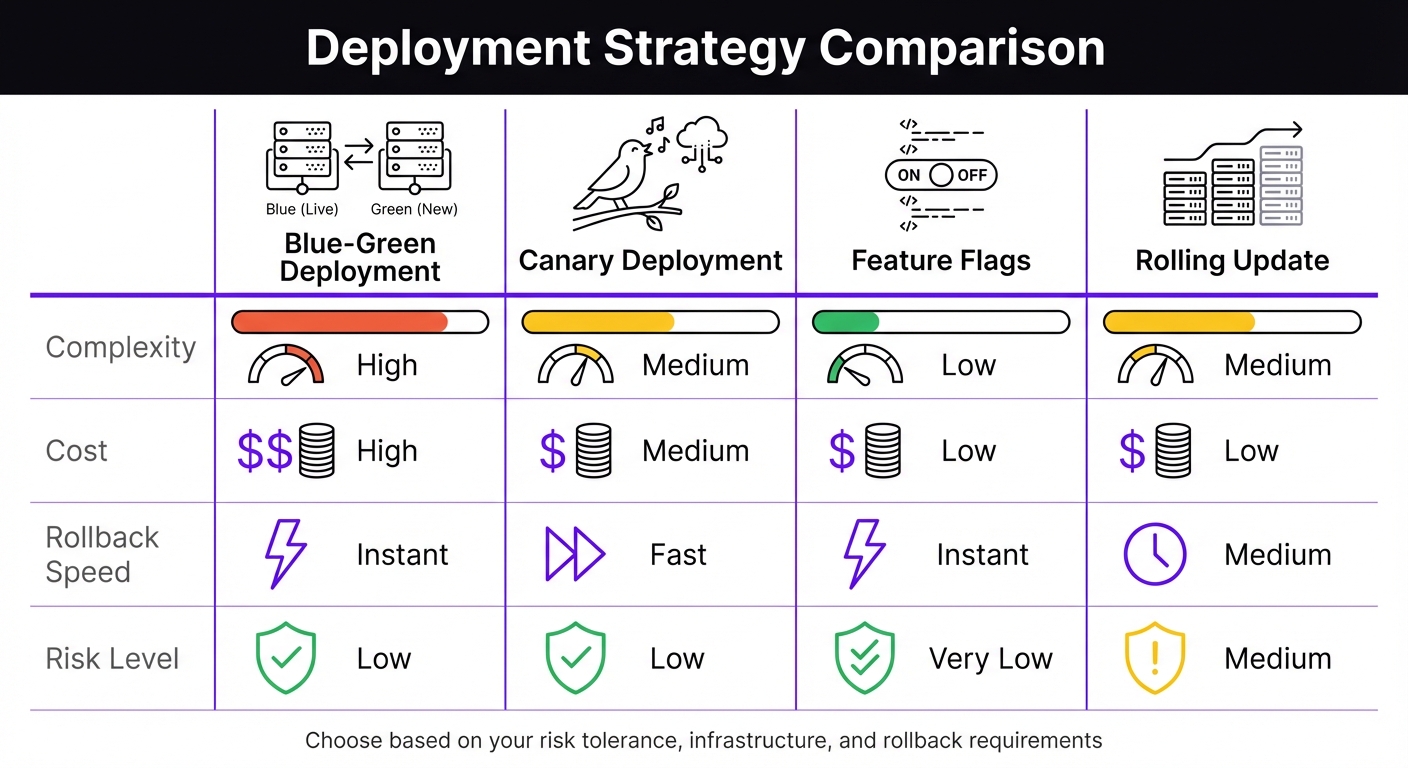 Azure DevOps Deployment Strategies Comparison: Blue-Green vs Canary vs Feature Flags vs Rolling Update