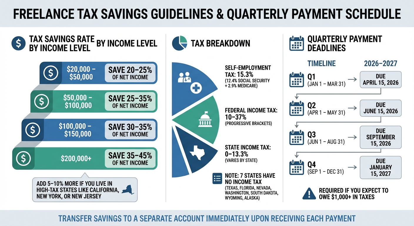 Freelancer Tax Savings Guide: Rates by Income Level and Payment Deadlines