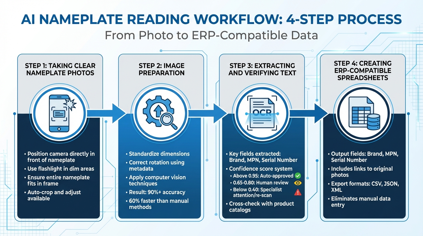 AI Nameplate Reading Process: From Photo Capture to ERP Integration