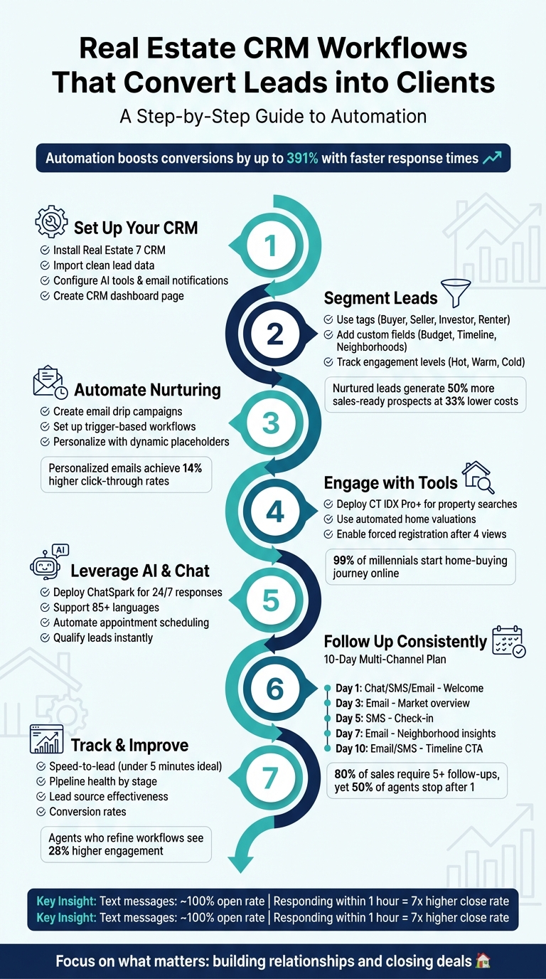 7-Step Real Estate CRM Workflow to Convert Leads into Clients
