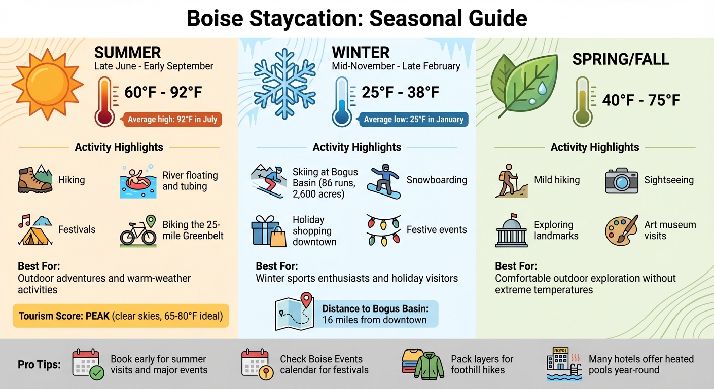 Boise Staycation Seasonal Guide: Best Times to Visit and Activities