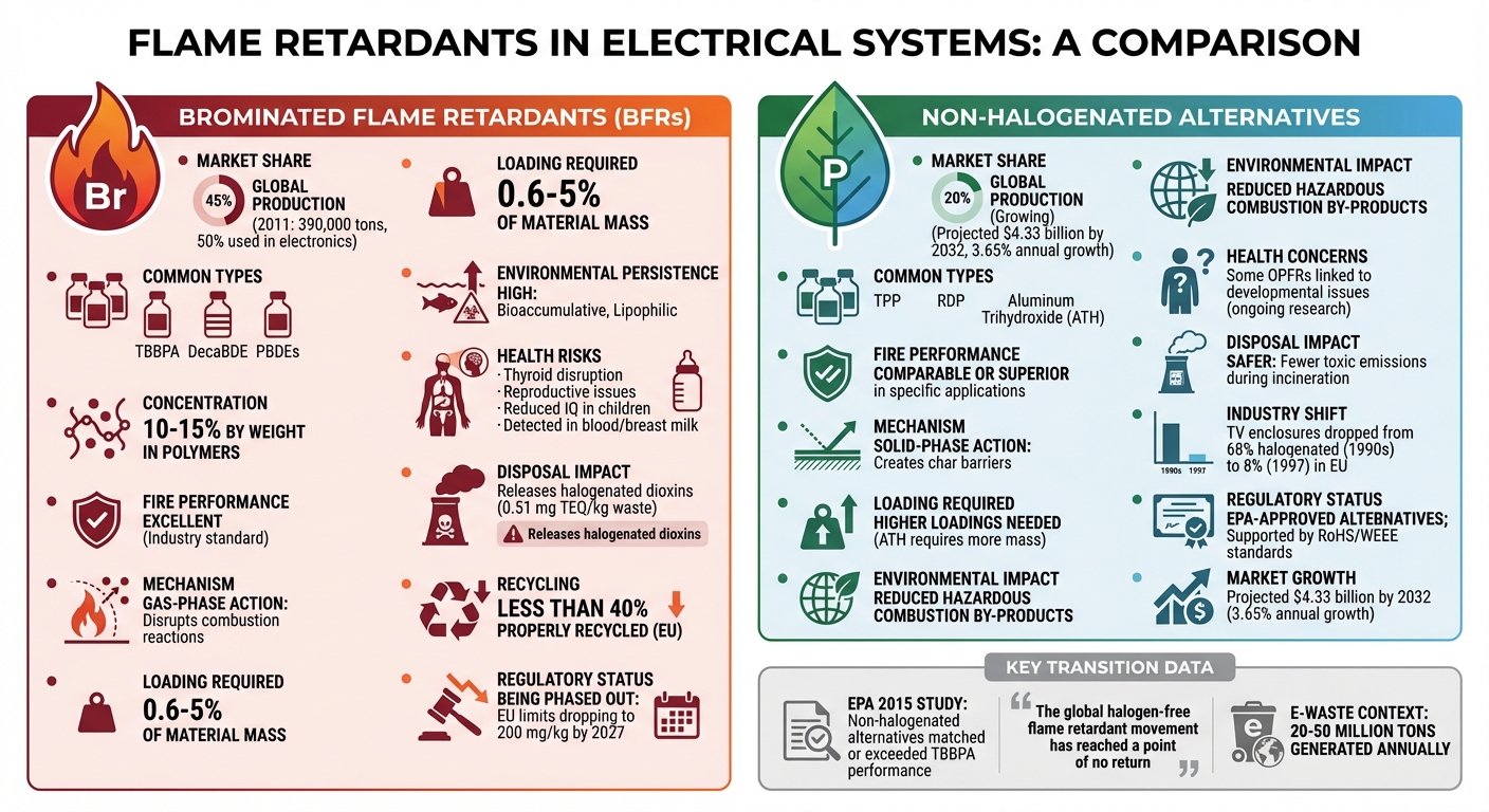 Comparison of Brominated vs Non-Halogenated Flame Retardants in Electronics