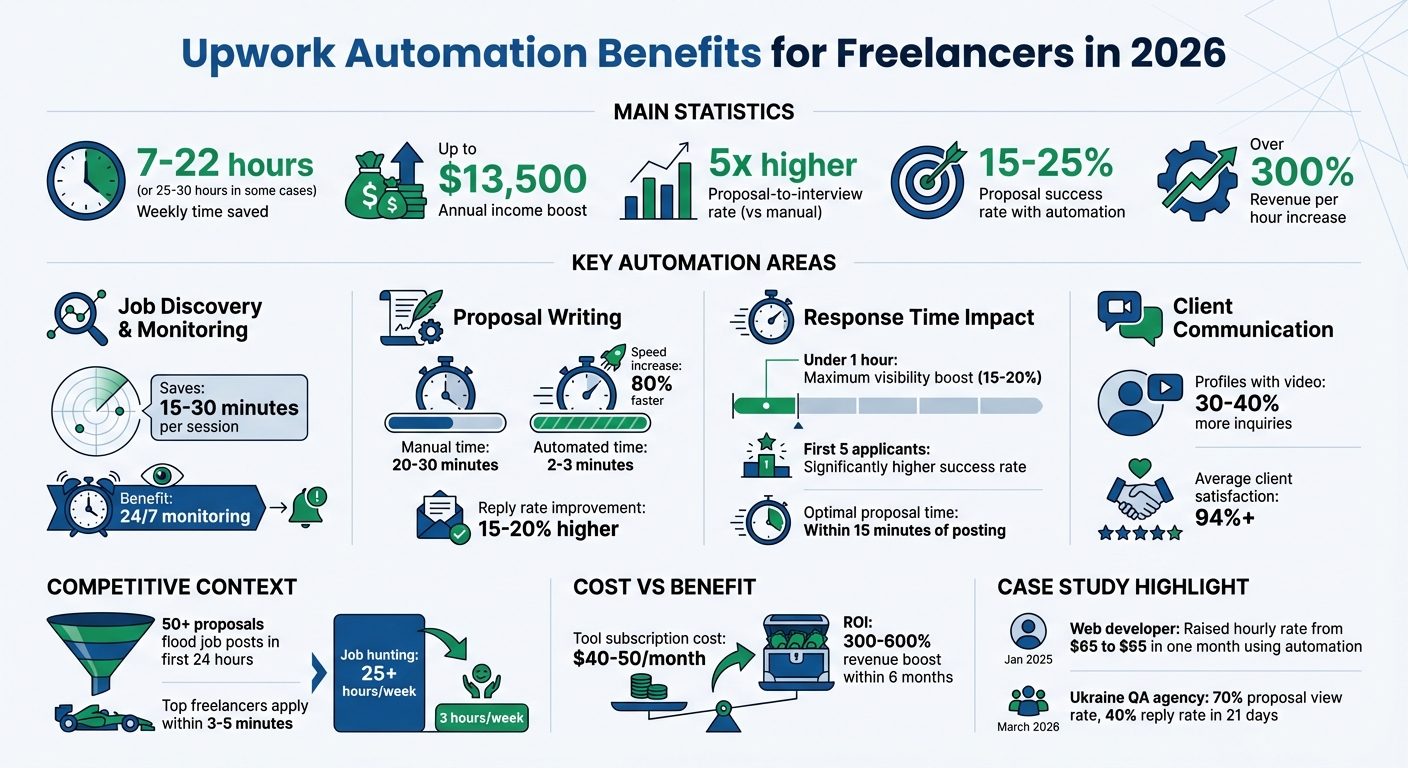 Upwork Automation Benefits: Time Savings and Income Impact for Freelancers in 2026