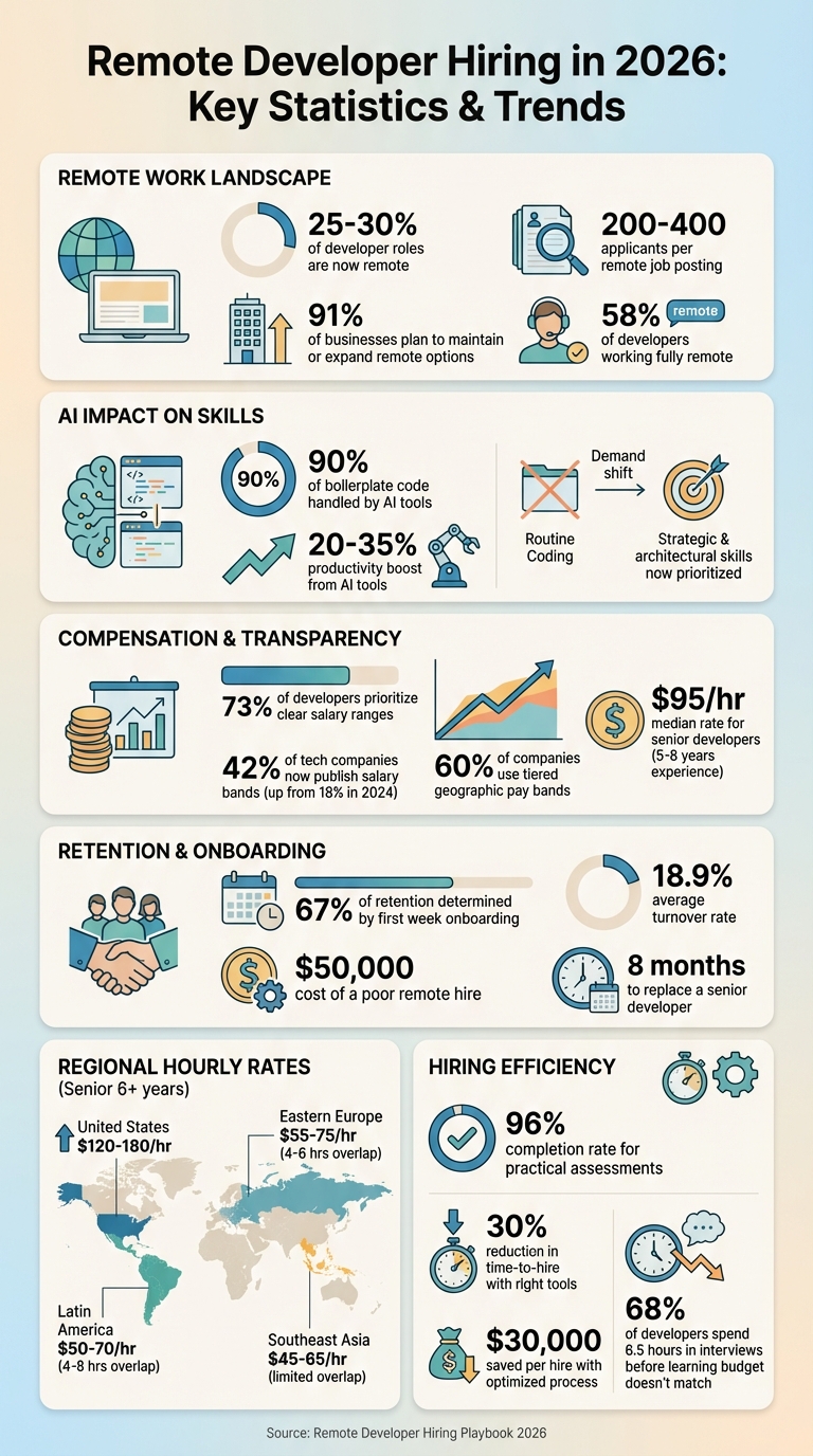 Remote Developer Hiring Statistics 2026: Key Trends and Benchmarks