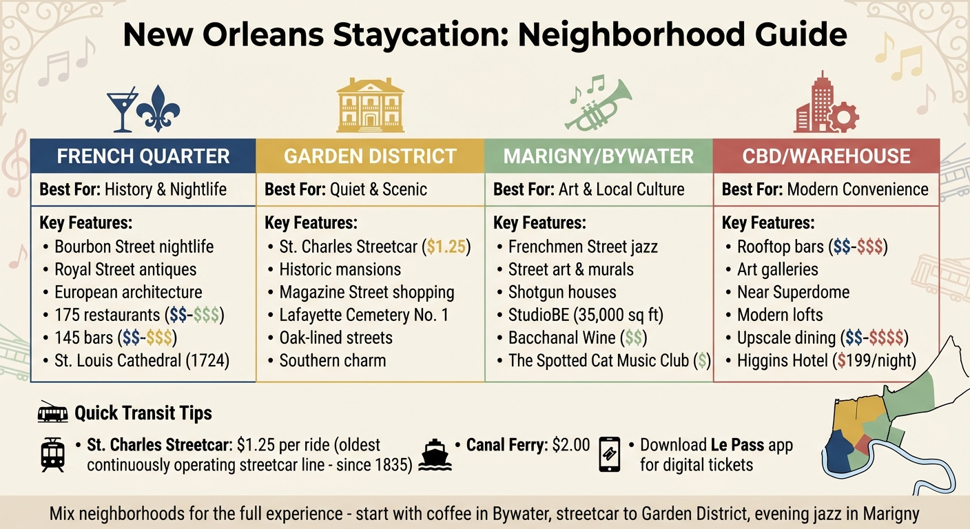 New Orleans Neighborhood Comparison Guide for Staycations