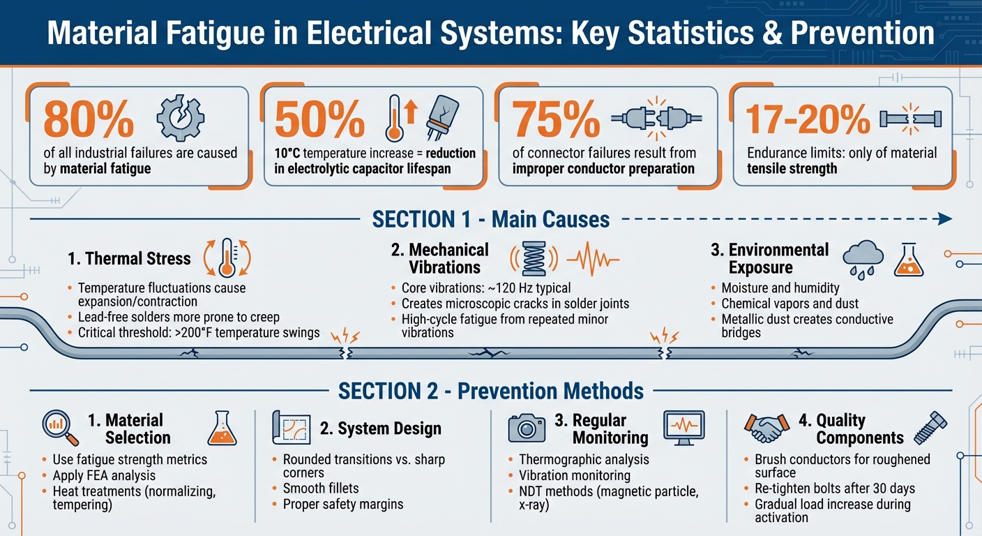 Material Fatigue Statistics and Prevention in Electrical Systems