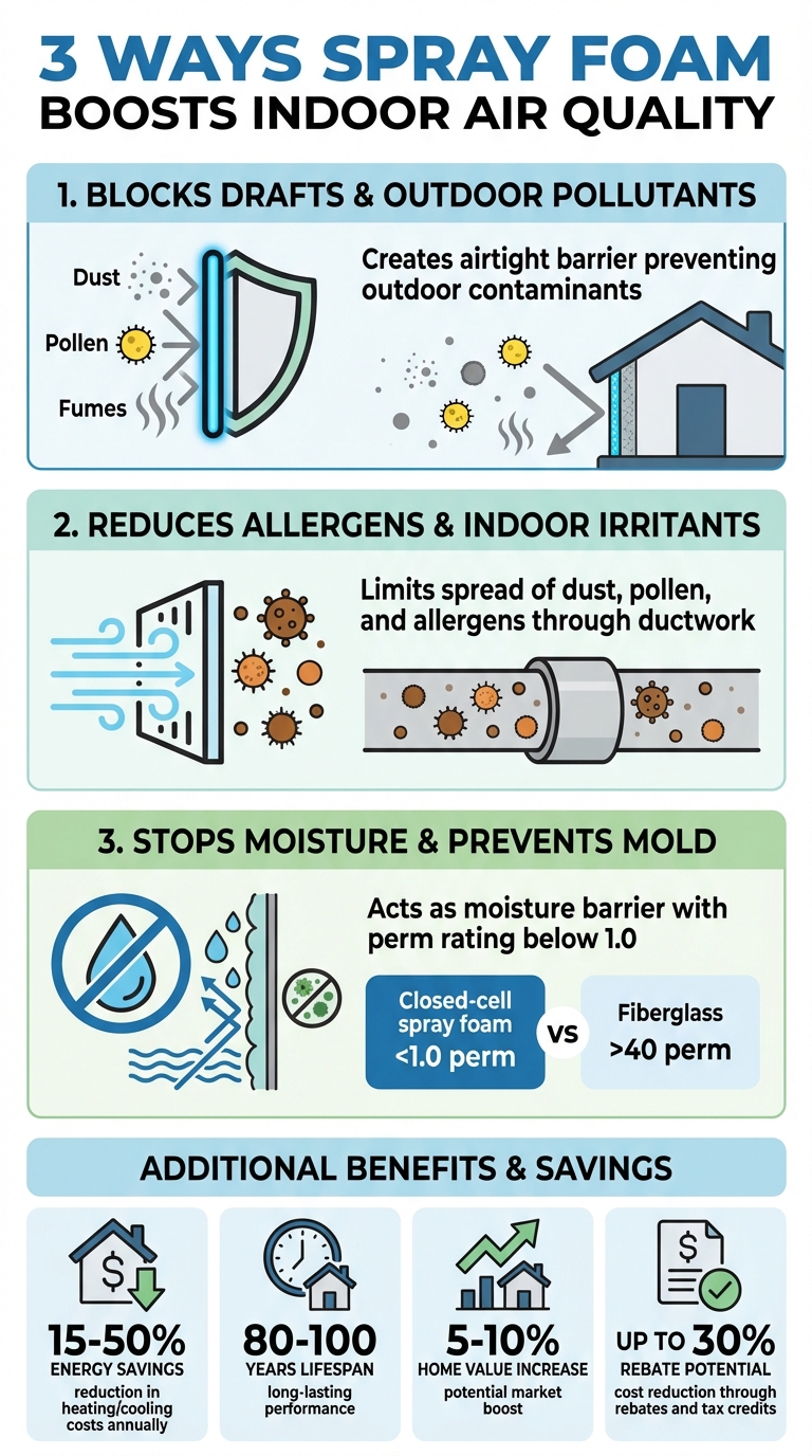 How Spray Foam Insulation Improves Indoor Air Quality: 3 Key Benefits