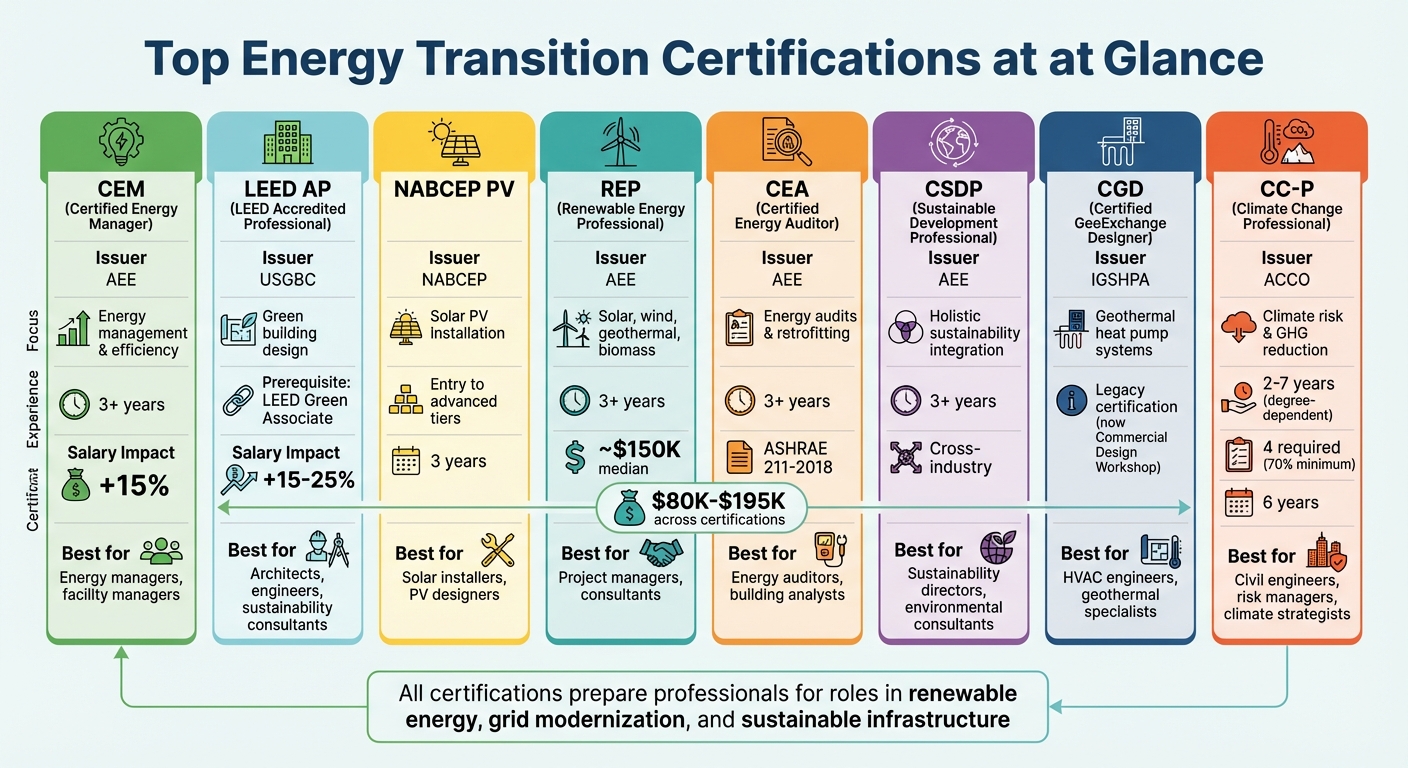 Top 8 Energy Transition Certifications Comparison Guide