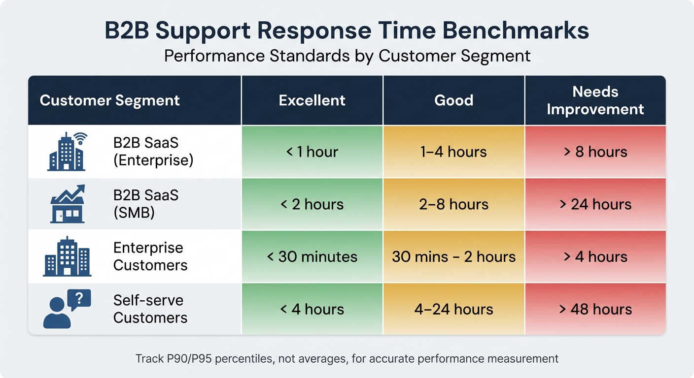 B2B Support Response Time Benchmarks by Customer Segment