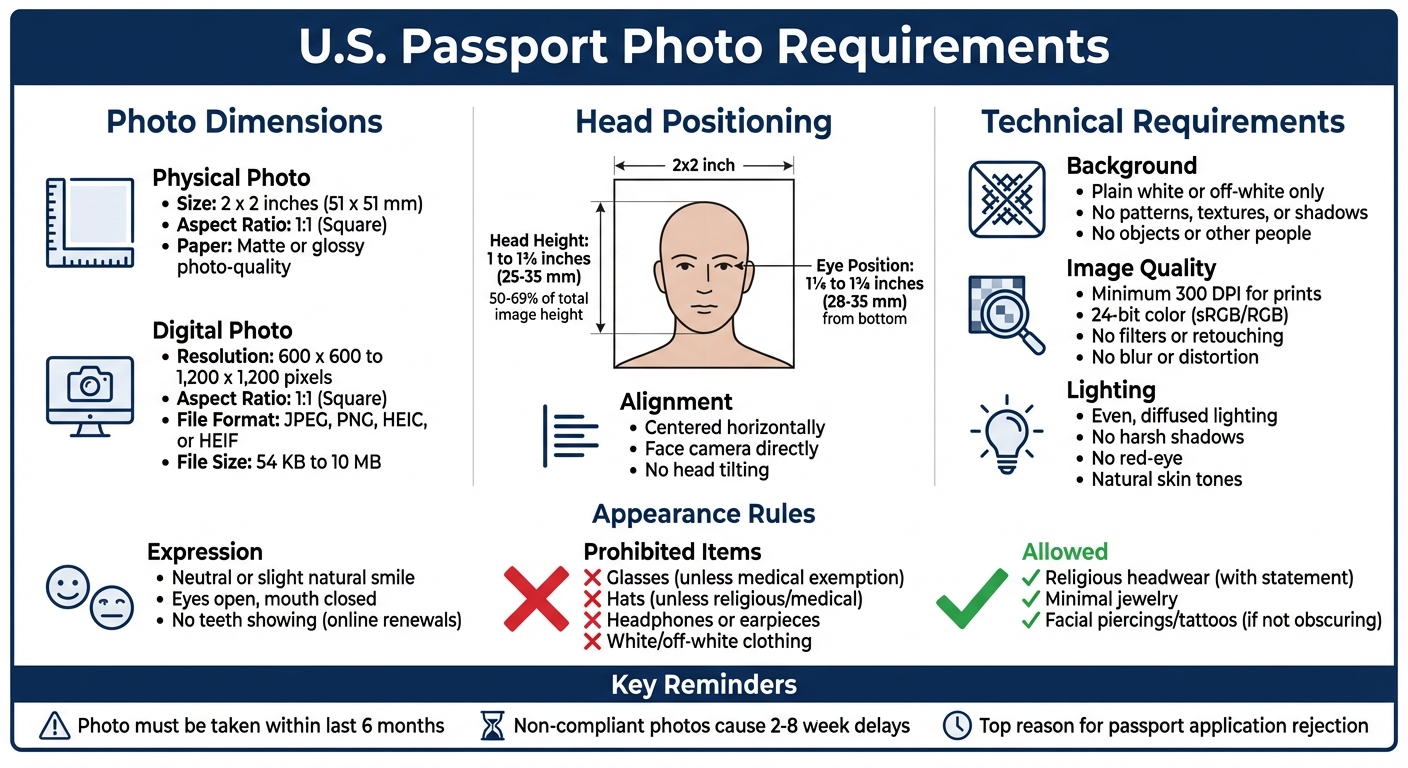 U.S. Passport Photo Requirements: Complete Specifications Guide