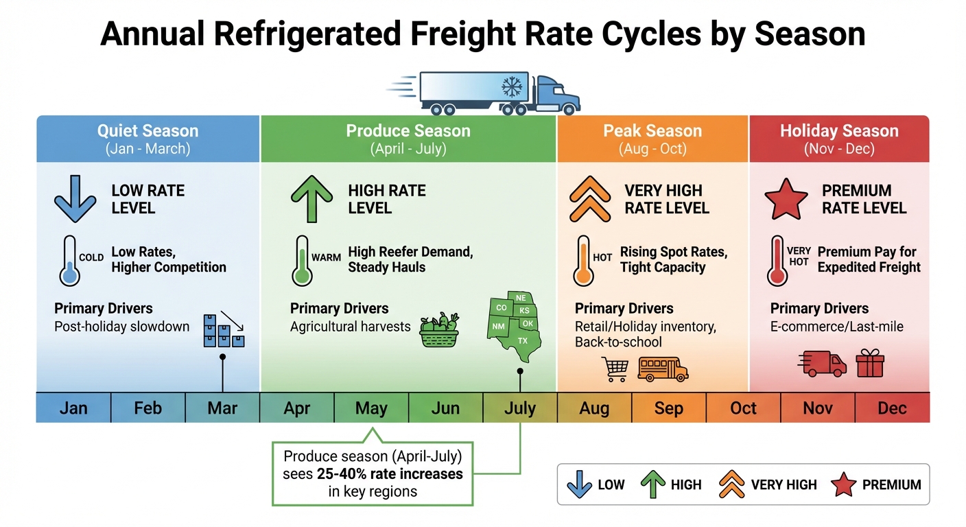 Annual Refrigerated Freight Rate Cycles by Season