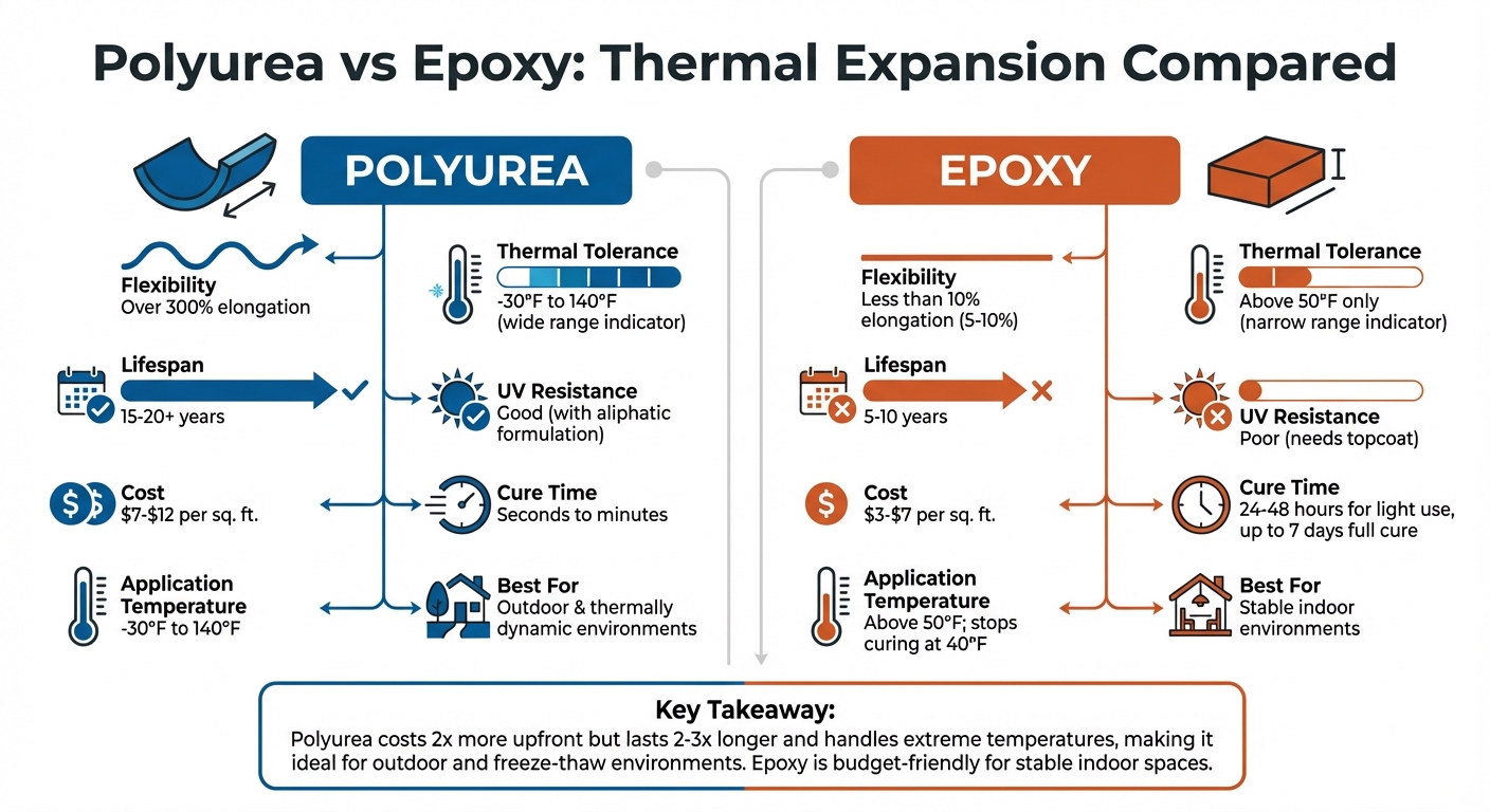 Polyurea vs Epoxy Coating Comparison: Thermal Performance and Durability