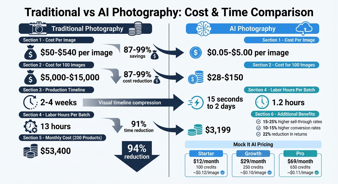 Traditional vs AI Photography Costs: Side-by-Side Comparison
