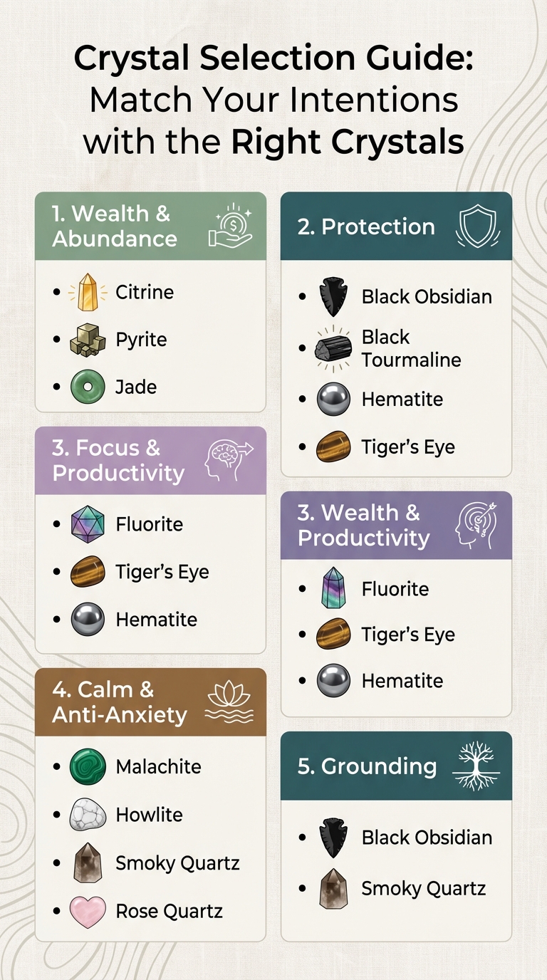 Crystal Selection Guide by Intention and Goal