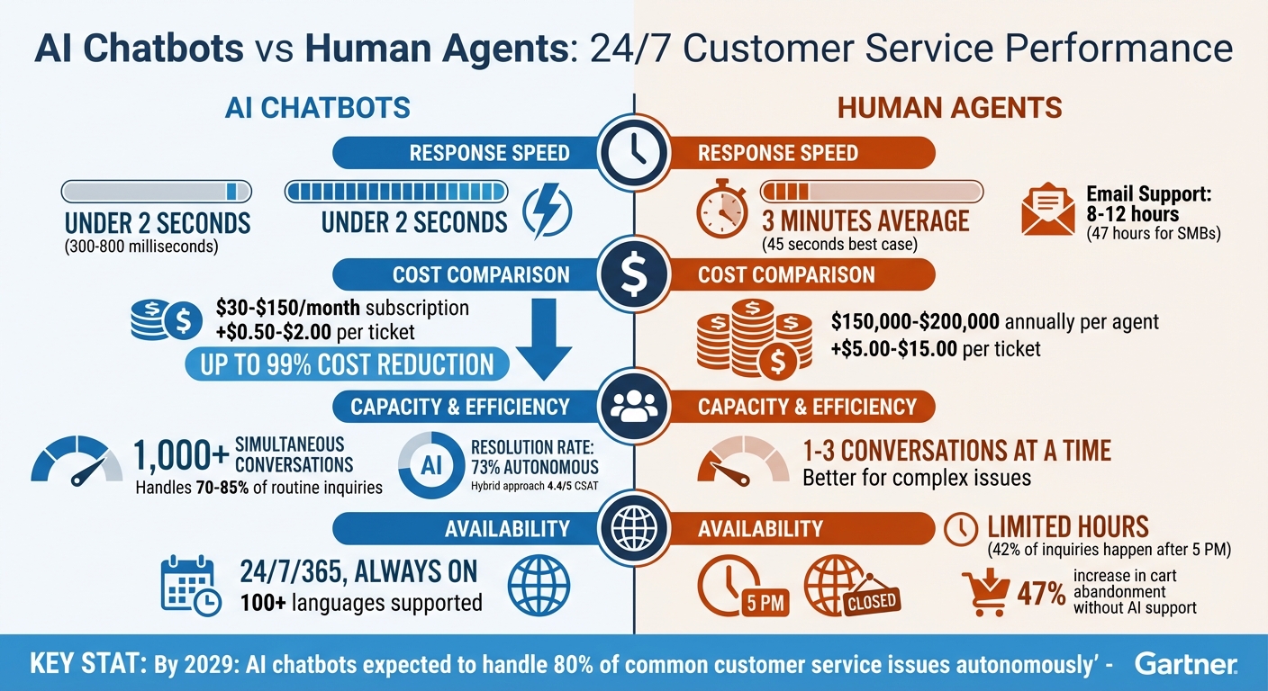 AI Chatbots vs Human Agents: Cost, Speed & Efficiency Comparison