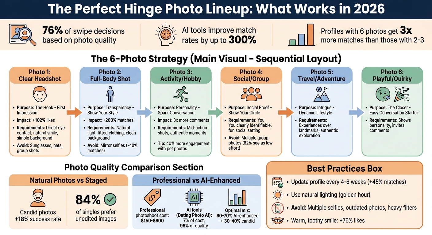 Hinge Profile Photo Strategy: Types, Impact & Optimal Sequence