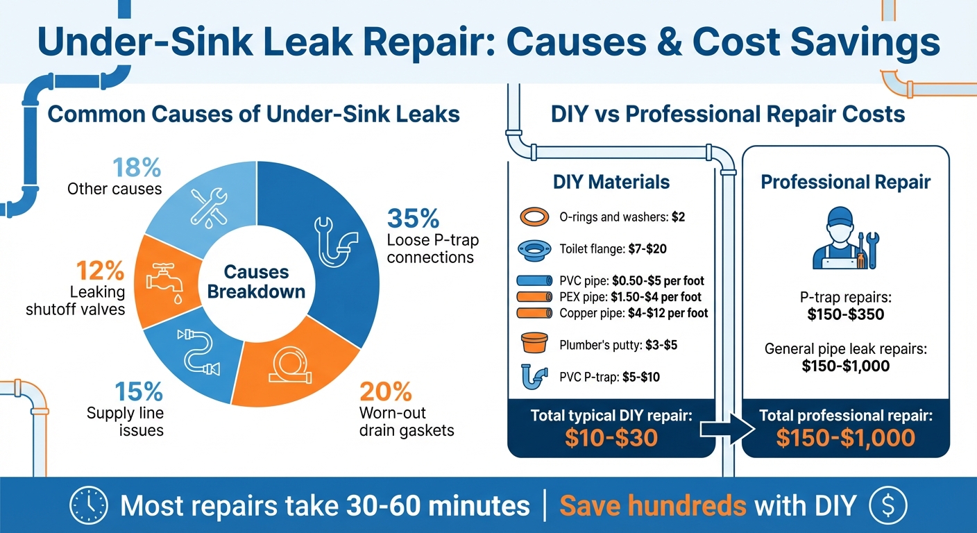 Common Causes of Under-Sink Leaks and DIY Repair Cost Comparison