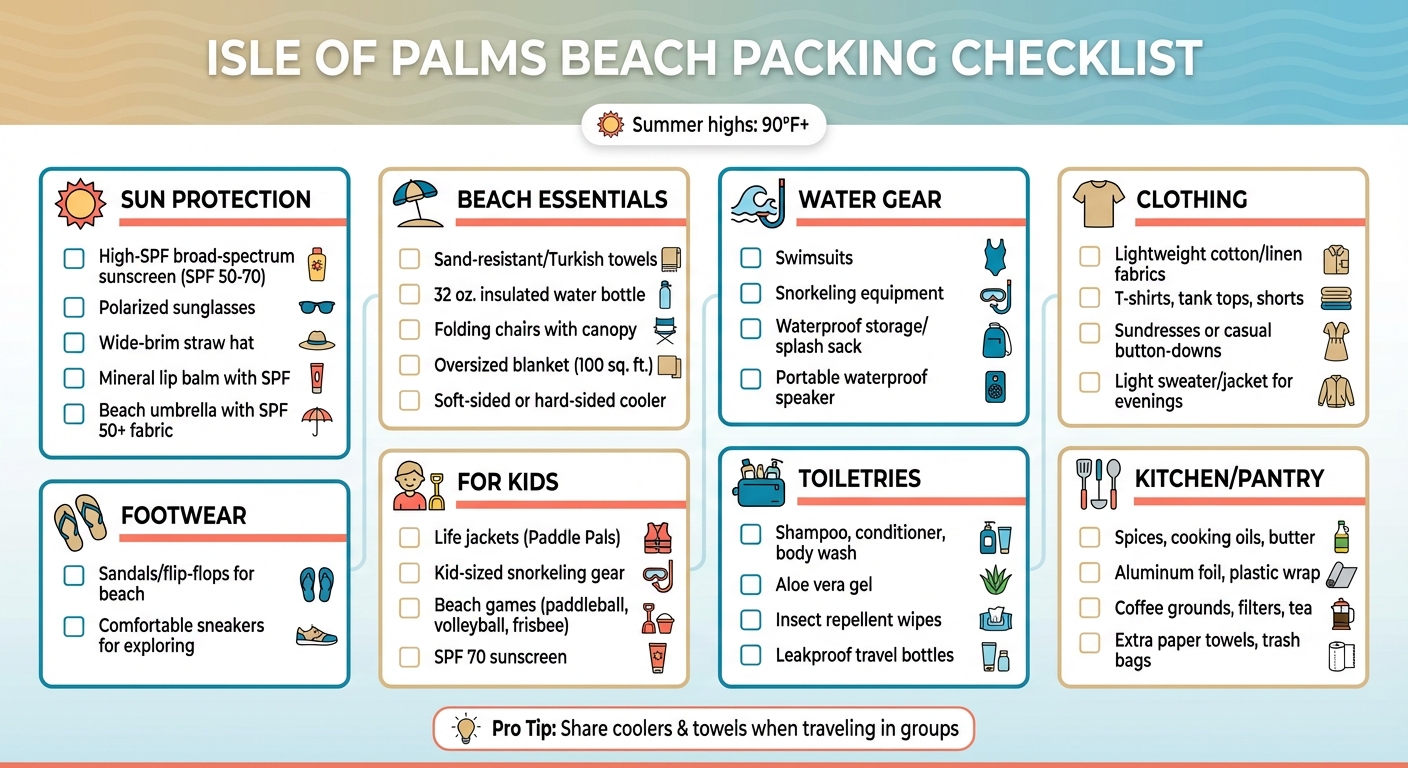 Complete Isle of Palms Beach Packing Checklist