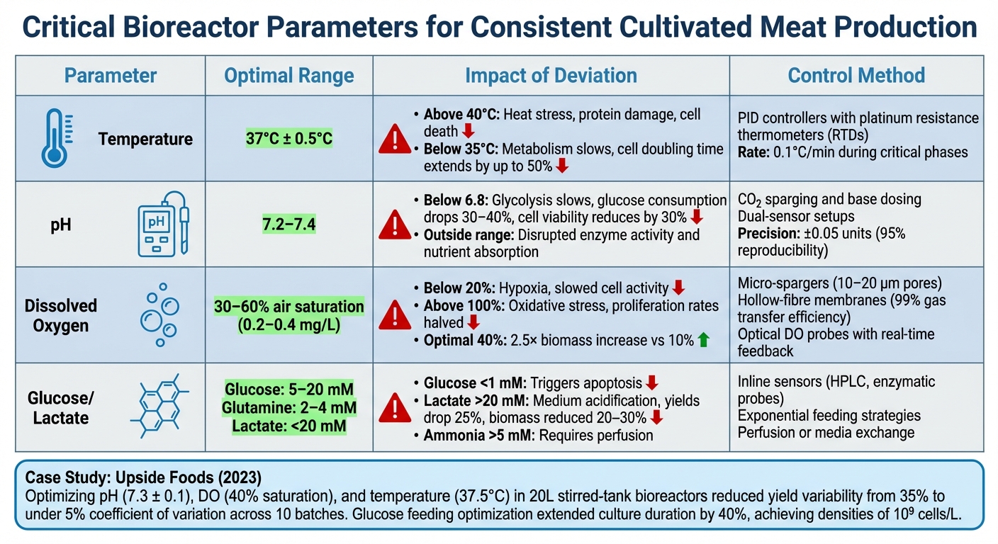 Critical Bioreactor Parameters for Cultivated Meat Production