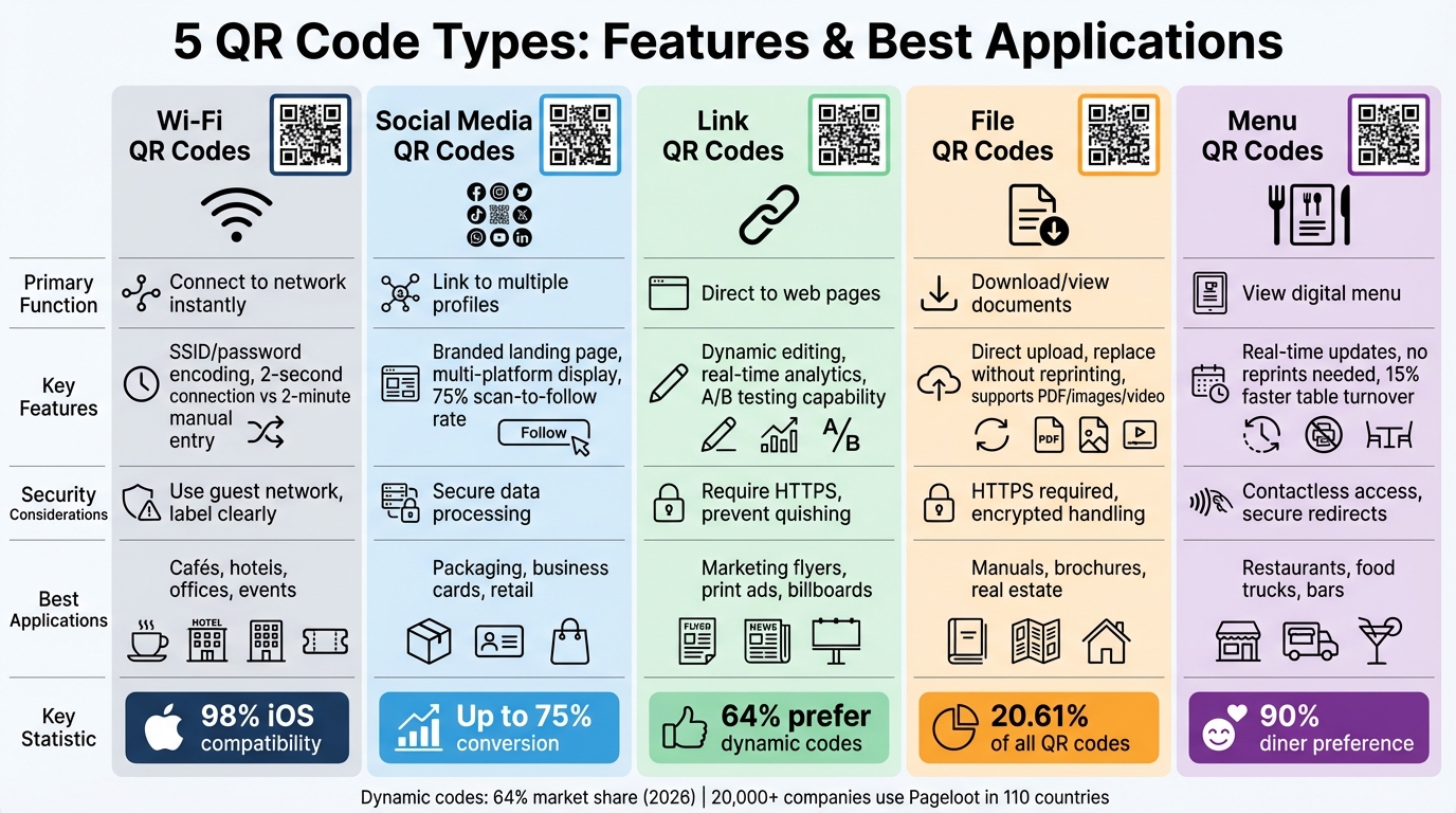 QR Code Types Comparison: Features, Security, and Best Use Cases