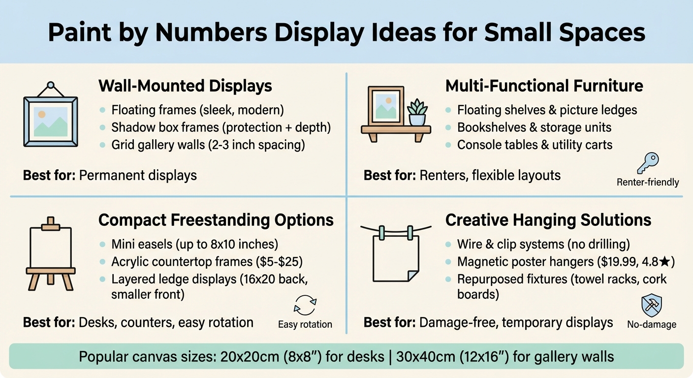 Paint by Numbers Display Methods for Small Spaces Comparison Guide