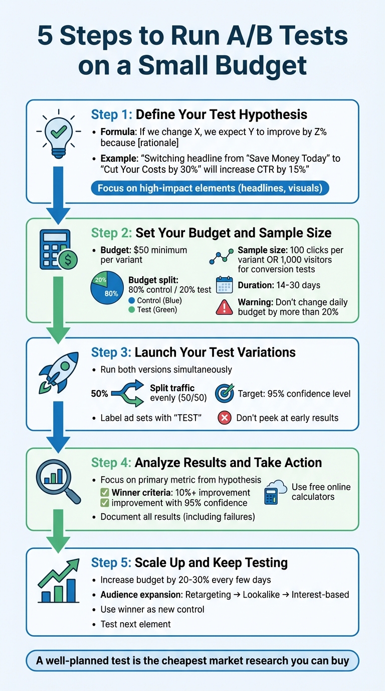5-Step A/B Testing Process for Small Business Budgets