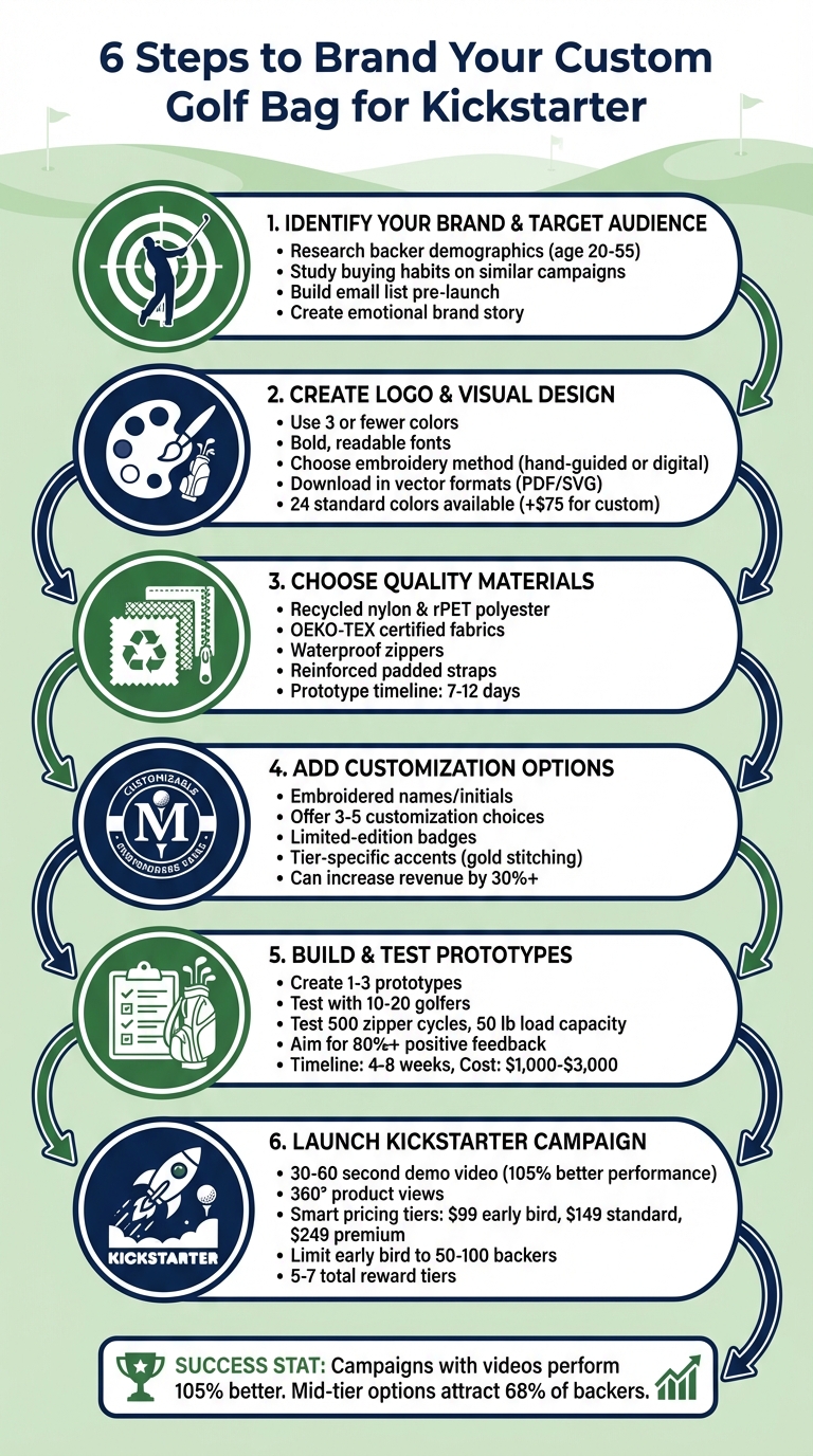 6-Step Guide to Branding Your Custom Golf Bag for Kickstarter Success