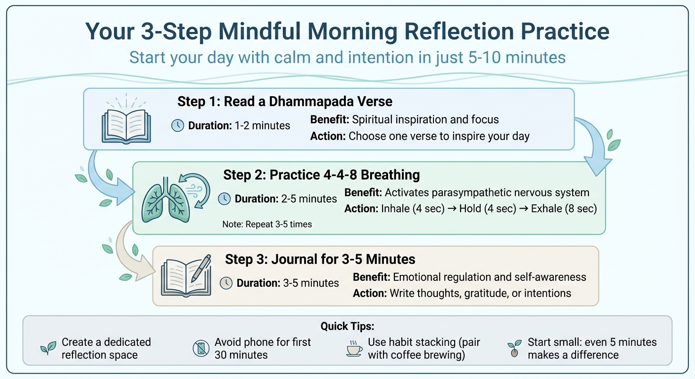 3-Step Mindful Morning Reflection Practice Guide
