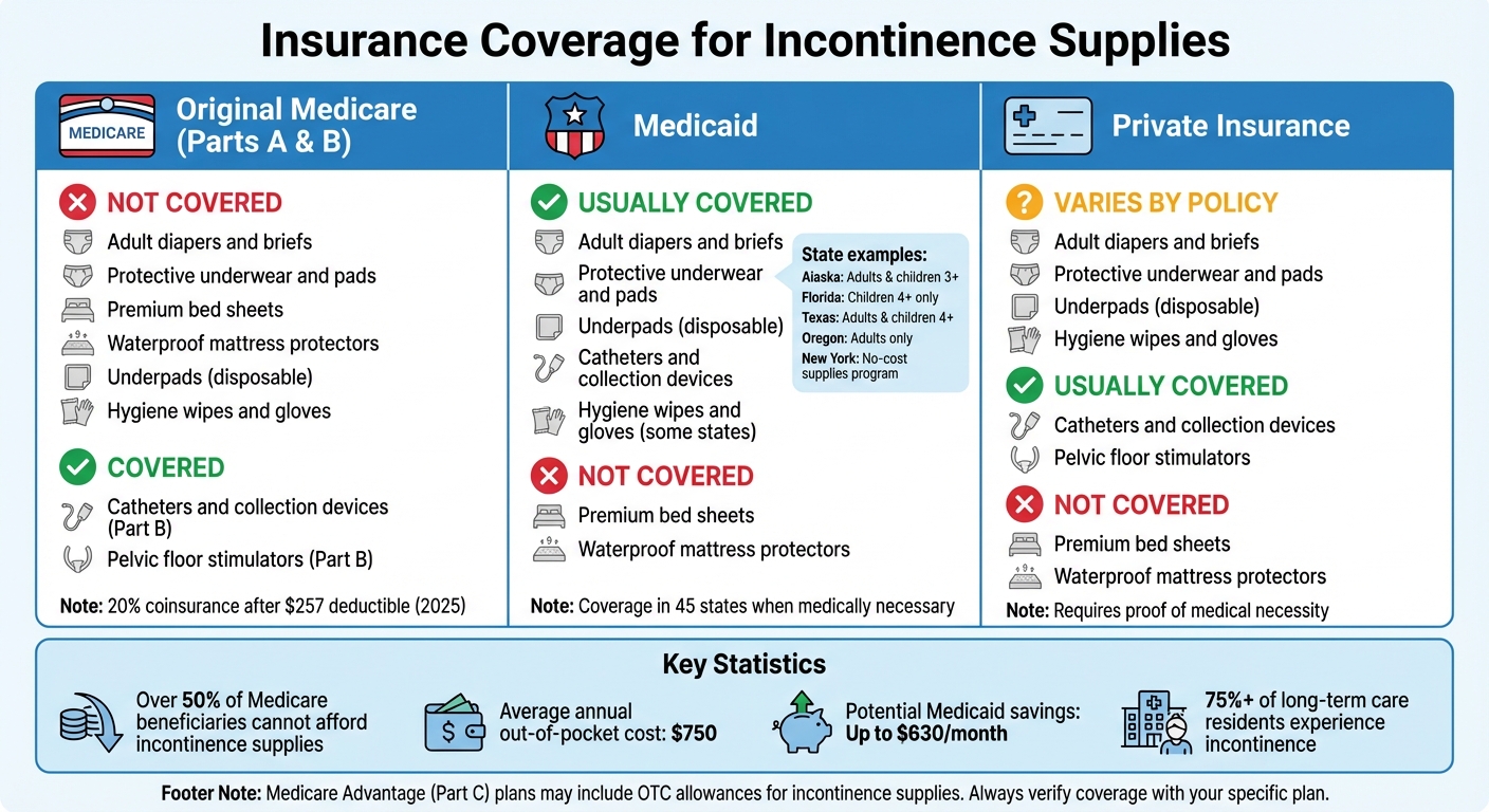 Insurance Coverage for Incontinence Supplies: Medicare vs Medicaid vs Private Insurance Comparison