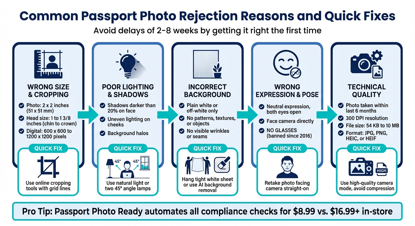Common Passport Photo Rejection Reasons and Quick Fixes