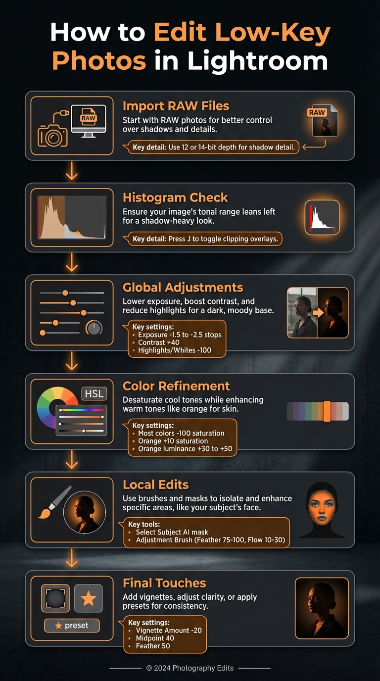 6-Step Process for Editing Low-Key Photos in Lightroom