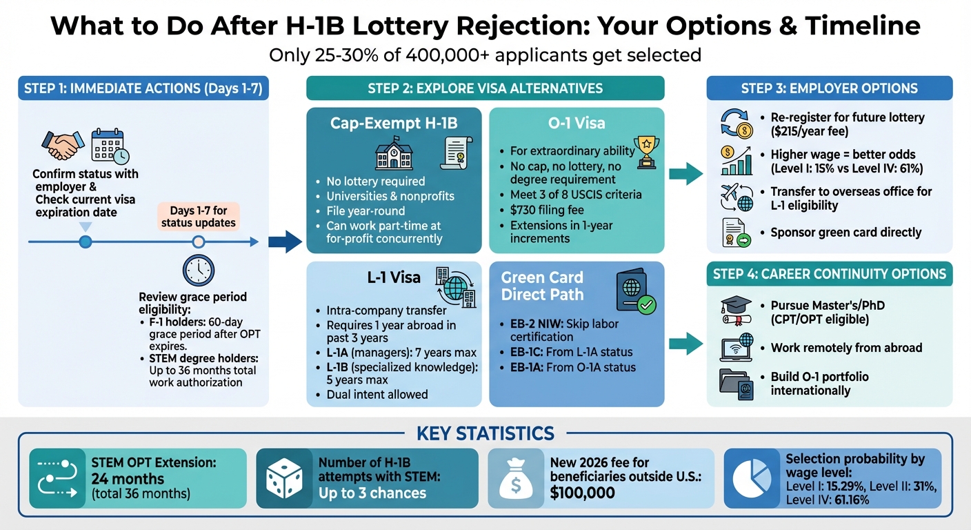 H-1B Lottery Rejection: Your Step-by-Step Action Plan and Visa Alternatives