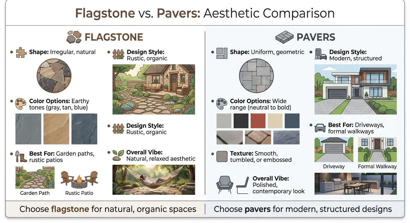 Flagstone vs Pavers: Visual Comparison Chart for Outdoor Spaces