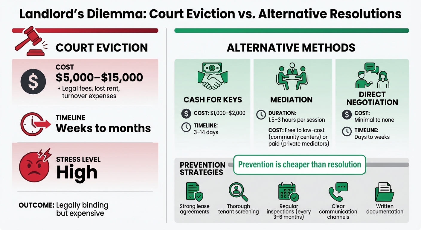 Court Eviction vs Alternative Resolution Methods: Cost and Timeline Comparison for Landlords
