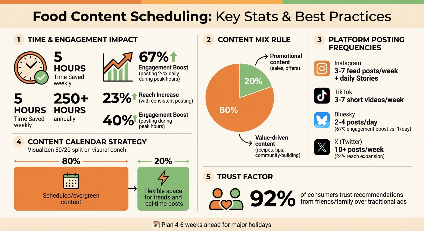 Food Content Scheduling Statistics: Time Savings, Engagement Rates, and Platform Best Practices