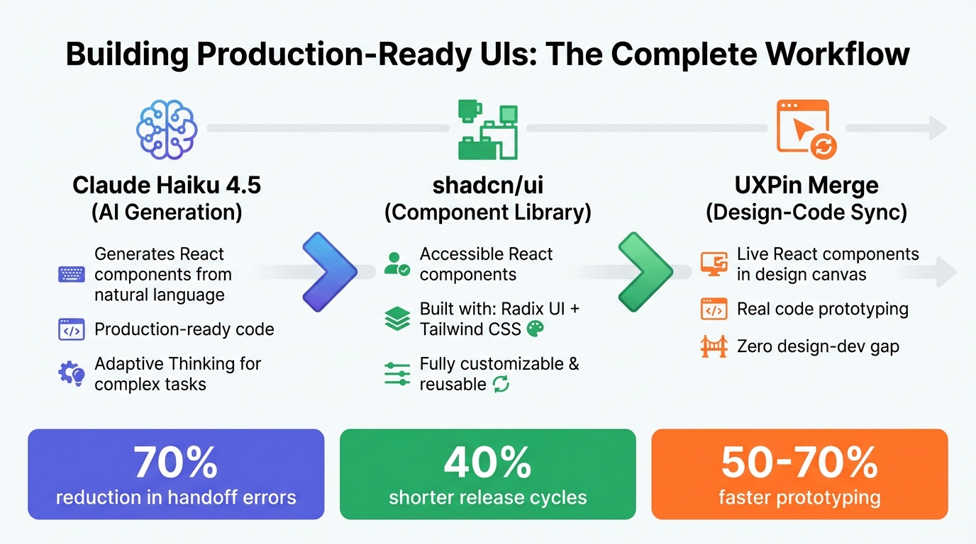 Claude Haiku 4.5, shadcn/ui, and UXPin Merge Workflow Integration
