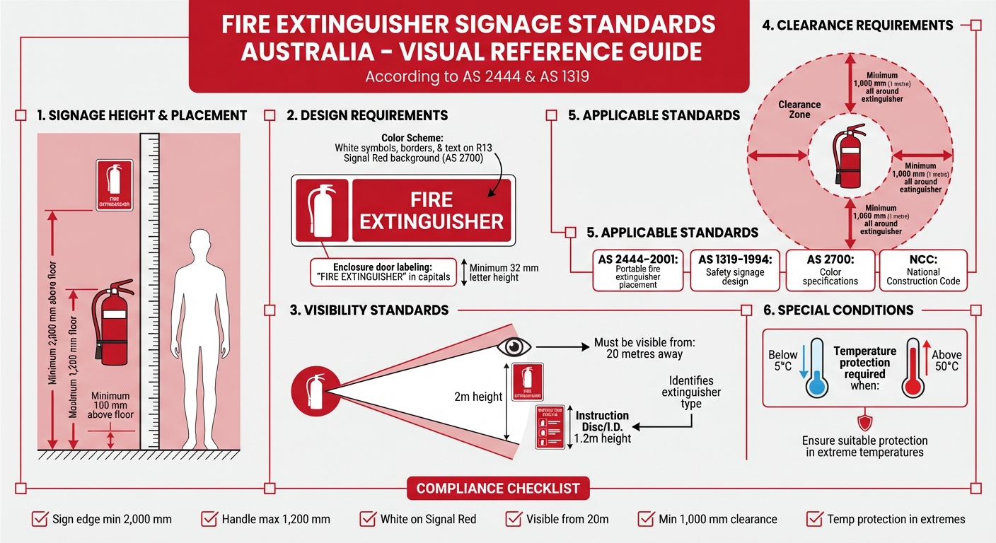 Australian Fire Extinguisher Signage Standards Quick Reference Guide