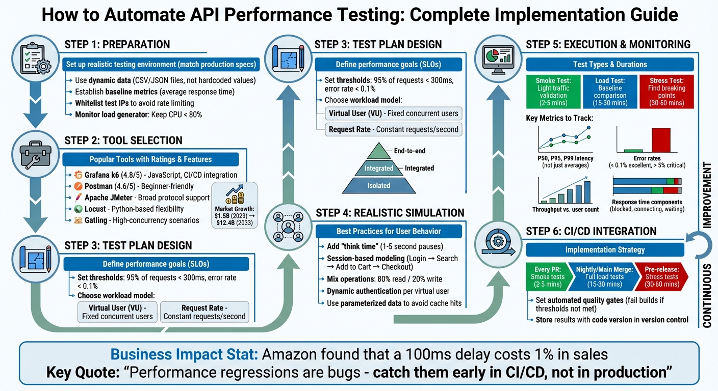 API Performance Testing Automation Workflow: 6-Step Implementation Guide