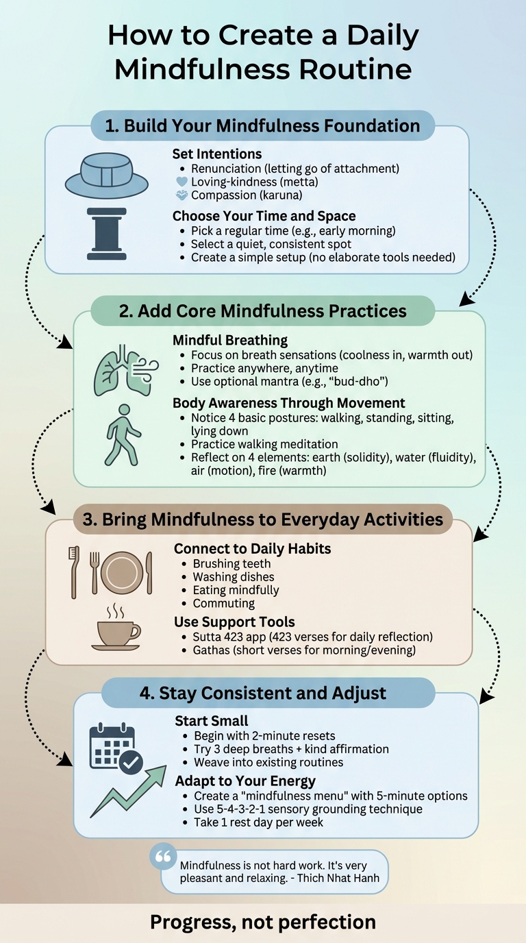 4-Step Daily Mindfulness Routine Guide