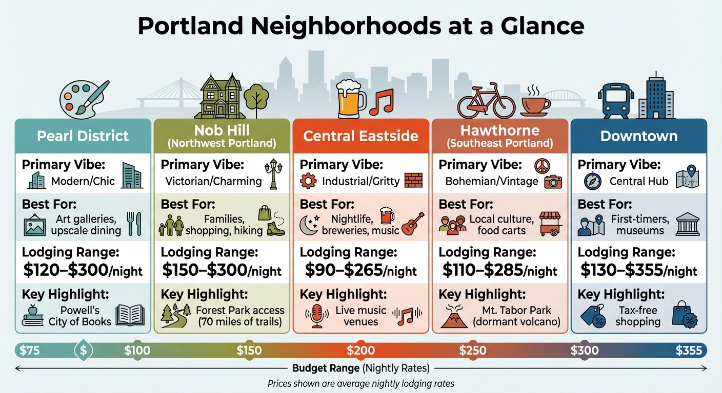 Portland Neighborhood Comparison Guide: Vibe, Activities and Lodging Costs
