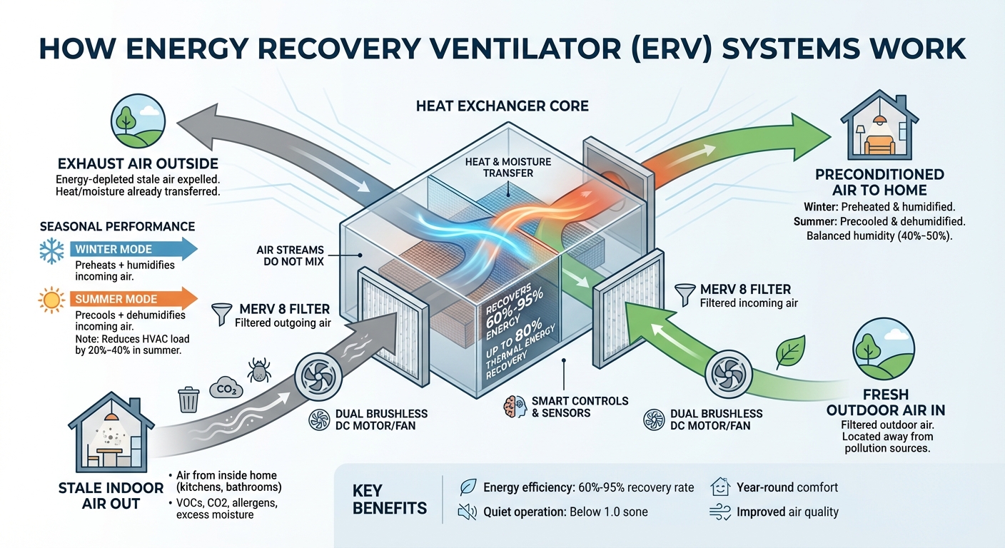 How ERV Systems Work: Air Flow and Energy Transfer Process