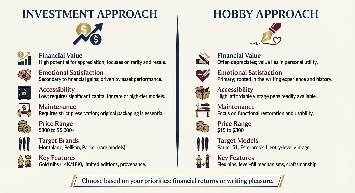 Investment vs Hobby Approach to Fountain Pen Collecting Comparison