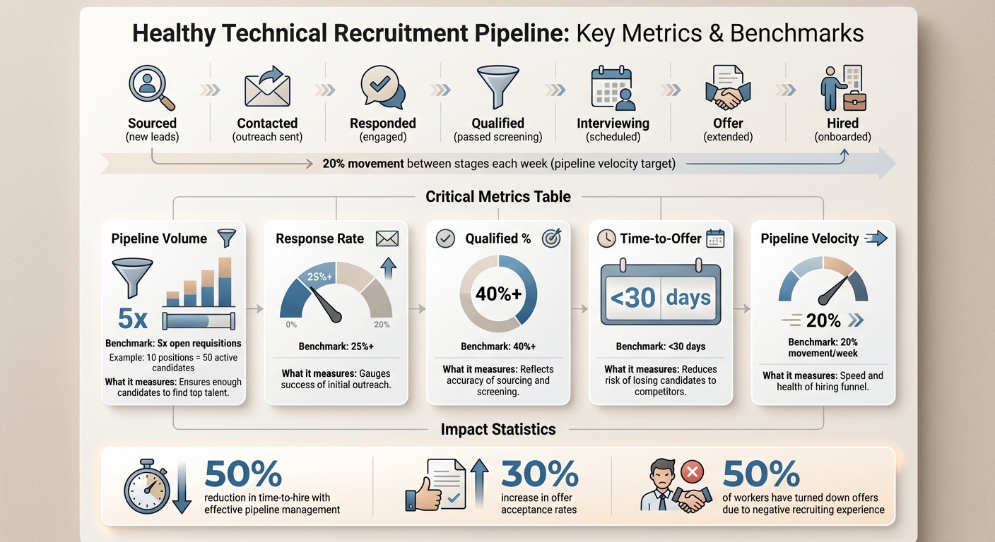 Technical Recruitment Pipeline Metrics and Benchmarks