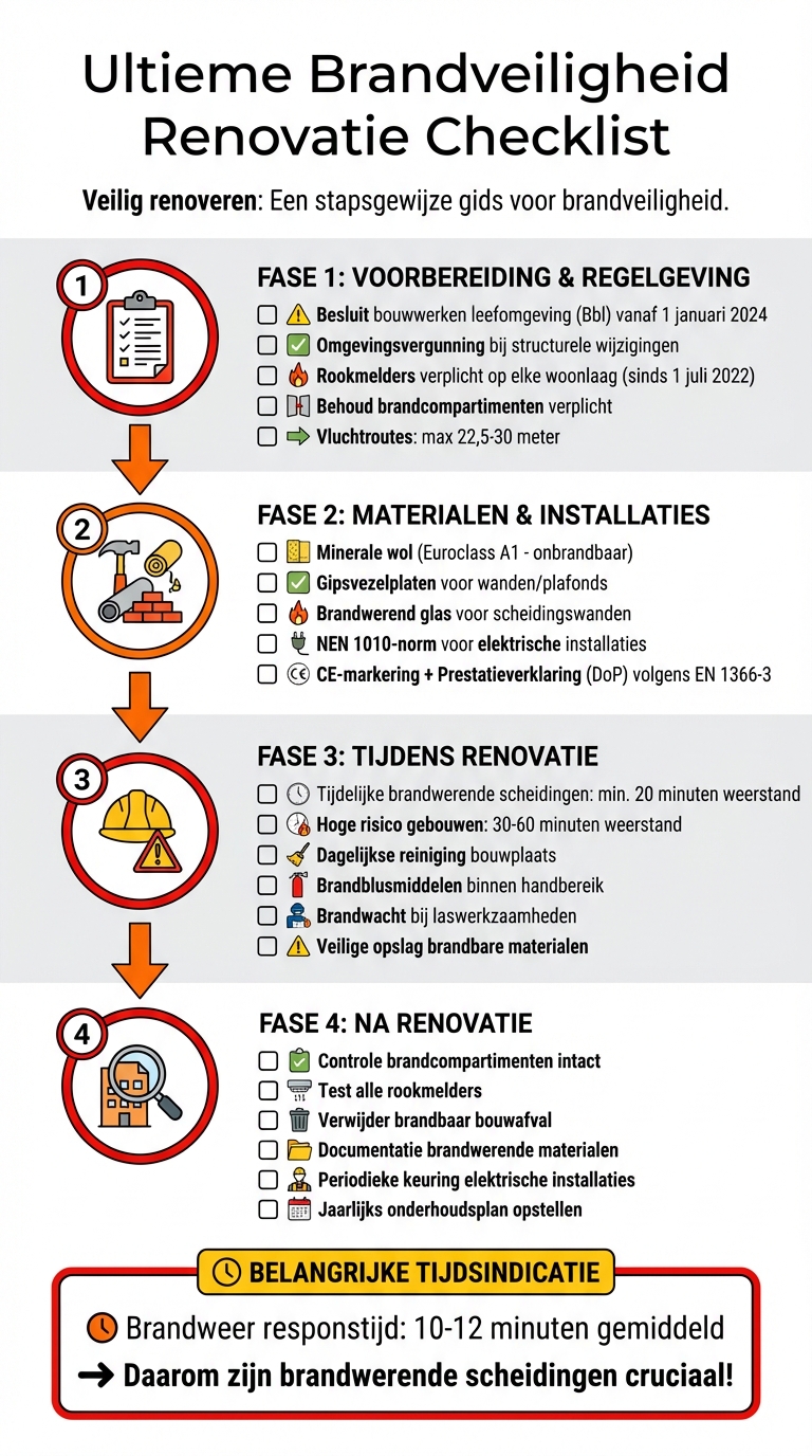 Brandveiligheid Renovatie Checklist: Van Voorbereiding tot Inspectie