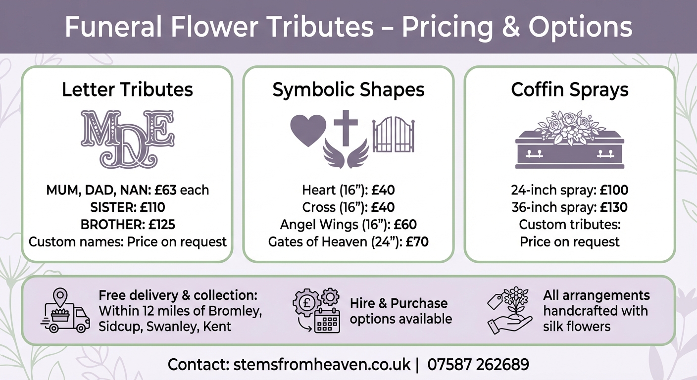Funeral Flower Tribute Pricing Guide - Stems From Heaven