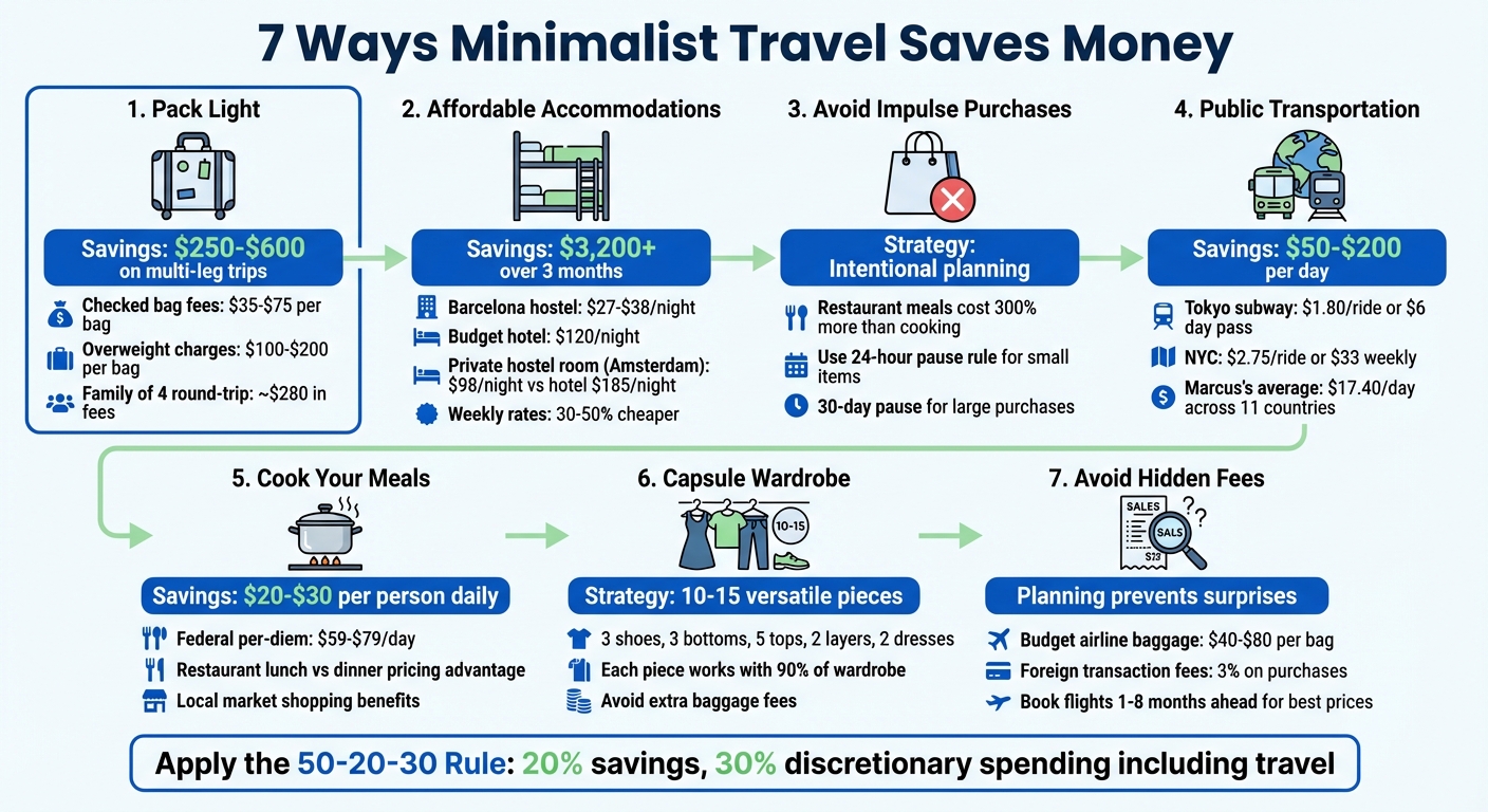 7 Minimalist Travel Money-Saving Strategies with Cost Breakdowns
