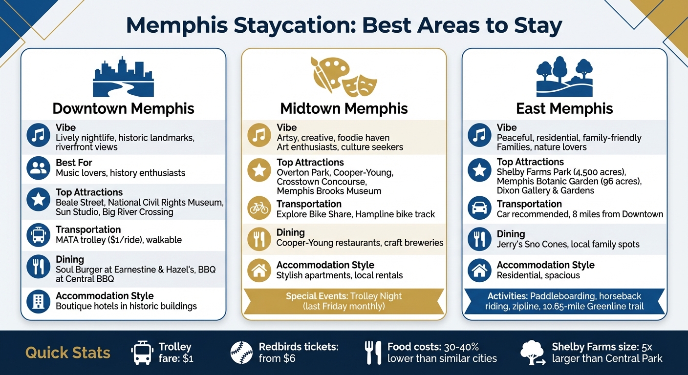 Memphis Neighborhoods Comparison: Downtown vs Midtown vs East Memphis