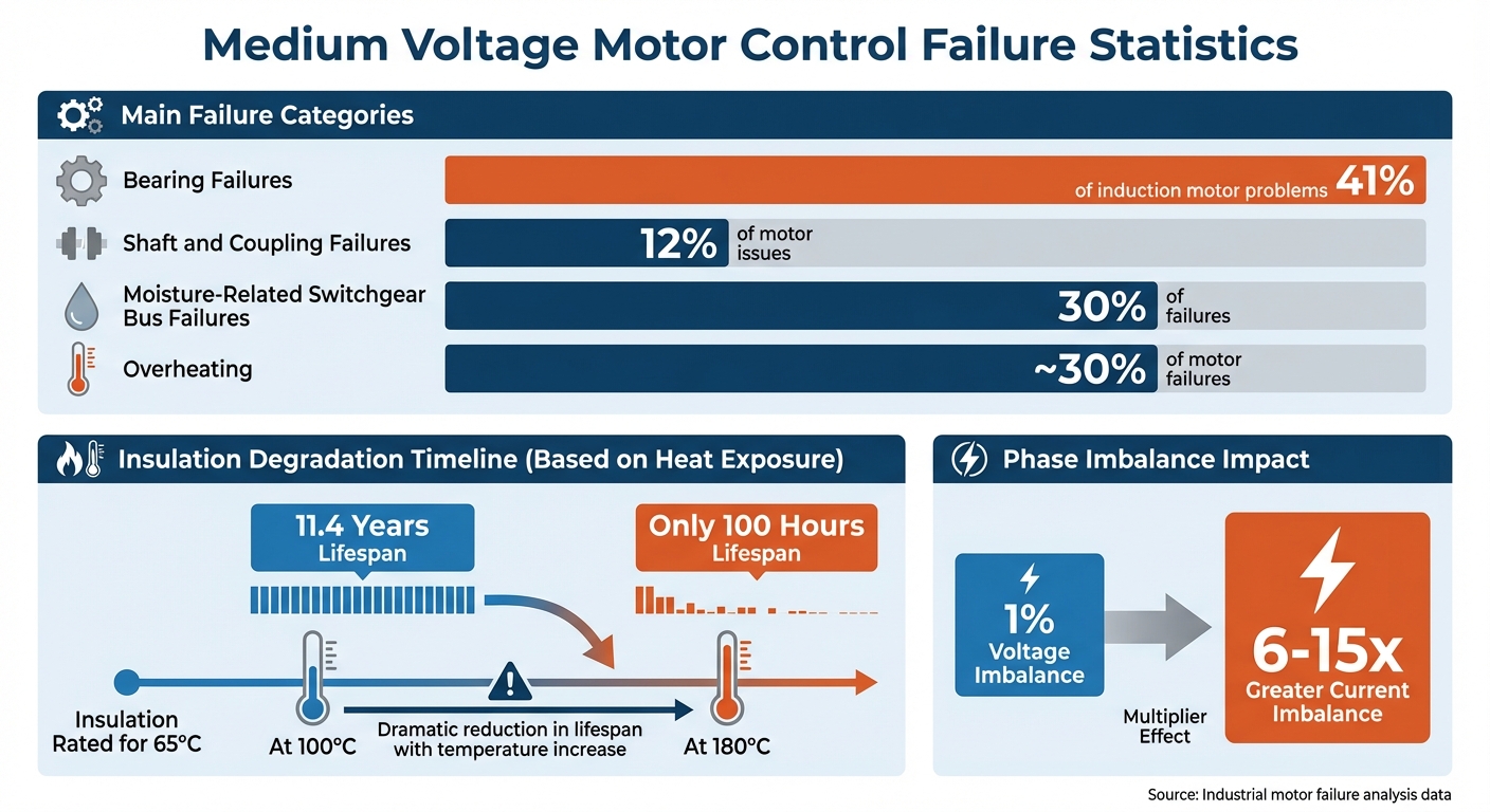Common Causes of Medium Voltage Motor Control Failures: Statistics and Distribution