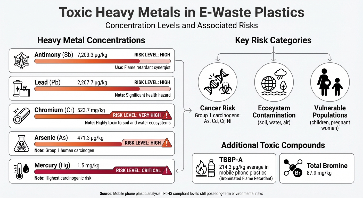 Toxic Heavy Metals in E-Waste Plastics: Concentration Levels and Health Risks